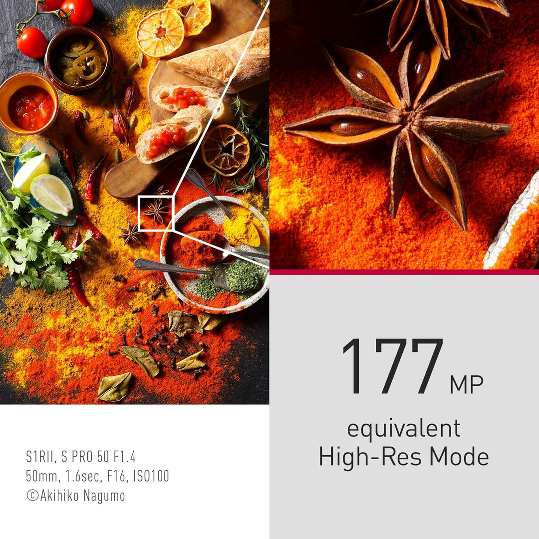 Panasonic LUMIX S1RII Full Frame Mirrorless Digital Camera, Hybrid Model Featuring a 44.3MP Full-Frame Sensor and Lumix'S First-Ever 8K Video Recording - DC-S1RM2