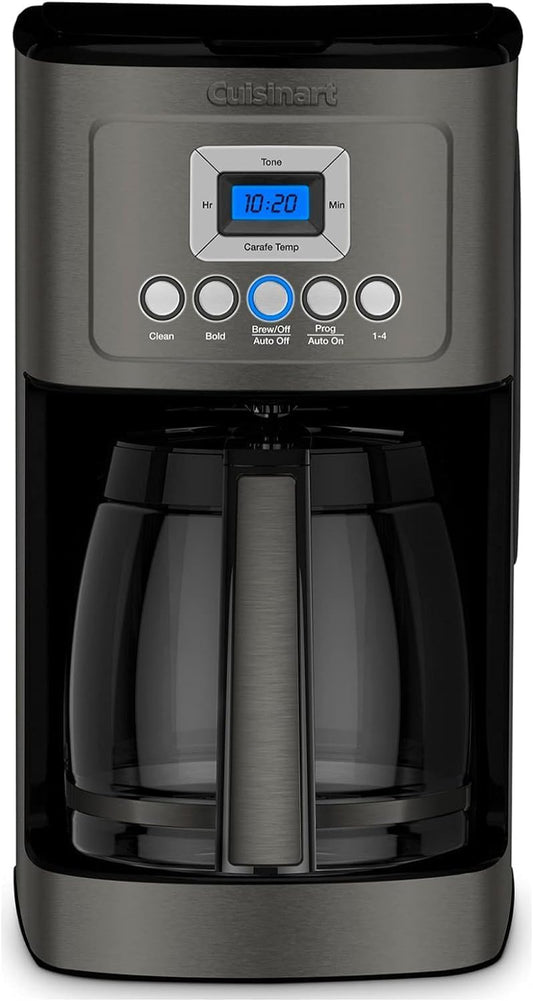 Cuisinart Coffee Maker, Perfecttemp 14-Cup Glass Carafe, Programmable Fully Automatic for Brew Strength Control & 1-4 Cup Setting, Black, Stainless Steel, DCC-3200BKSP1