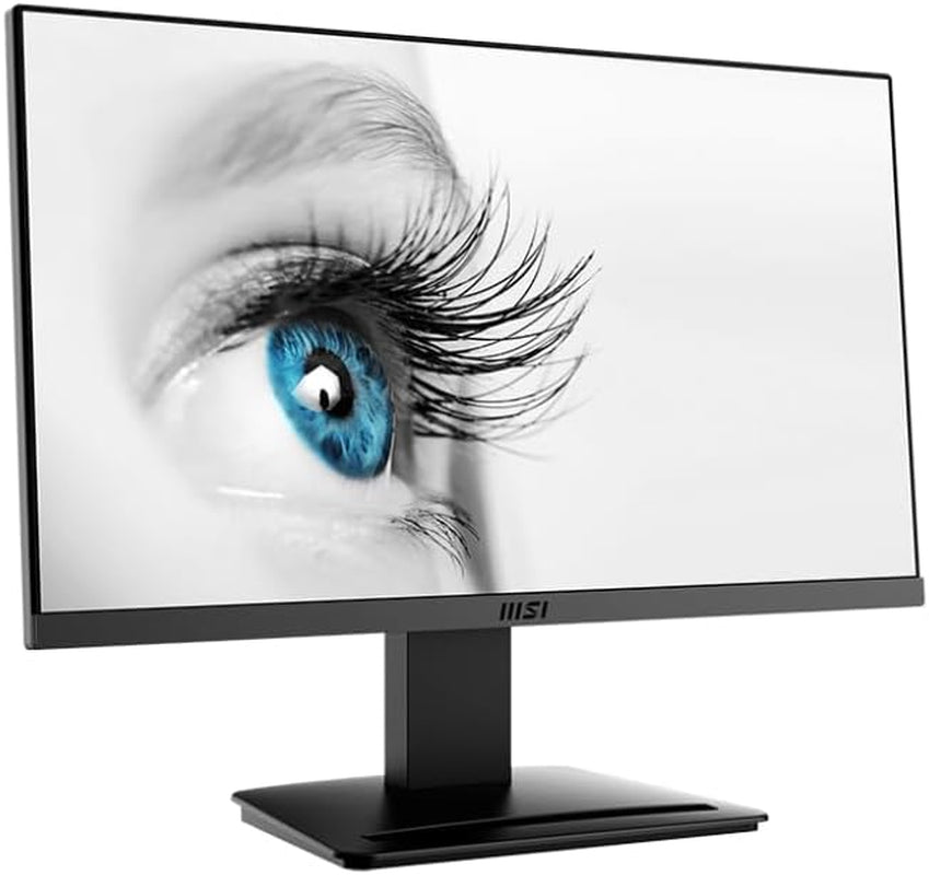 MSI PRO MP223, 22-Inch VA 1920 X 1080 (FHD) Computer Monitor, 100Hz, Adaptive-Synch, HDMI, Video Port, VESA Mountable, Less Blue Light, Tilt, 1Ms, Black