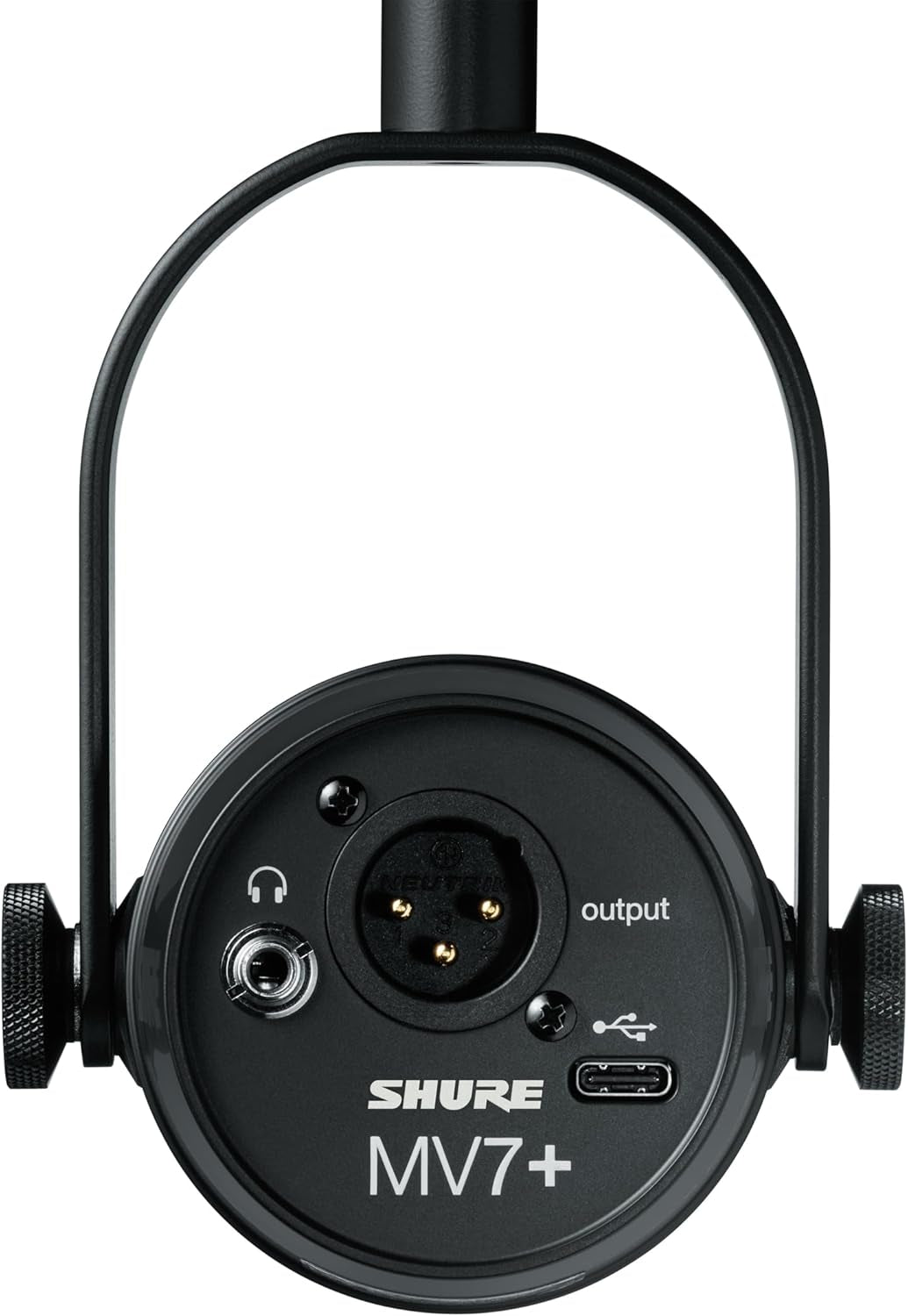 Shure MV7+ Podcast Dynamic Microphone. OBS Certified, Enhanced Audio, LED Touch Panel, USB-C & XLR Outputs, Auto Level Mode, Digital Pop Filter, Reverb Effects, Podcasting, Streaming, Recording -Black