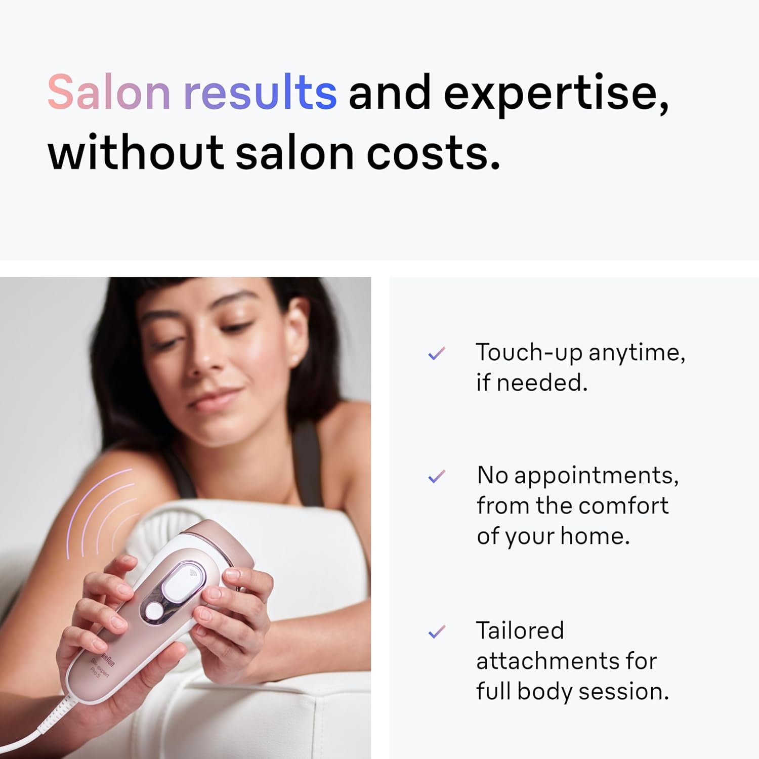 Braun IPL Skin I·Expert, at Home Laser Hair Removal, Holiday Gifts for Women and Men with Free App, Vanity Case, Venus Razor, 4 Smart Heads, PL7387