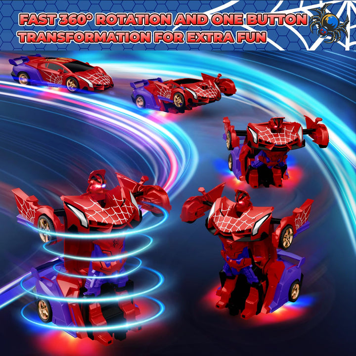 Carro Robot TIKAFONY Spider Rc 2en1 con Luces LED
