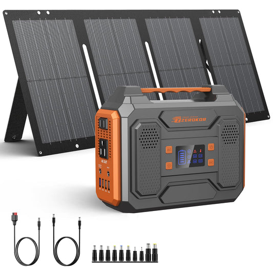 ZeroKor R200 – Estación de Energía Portátil 280 Wh + Panel Solar 60 W