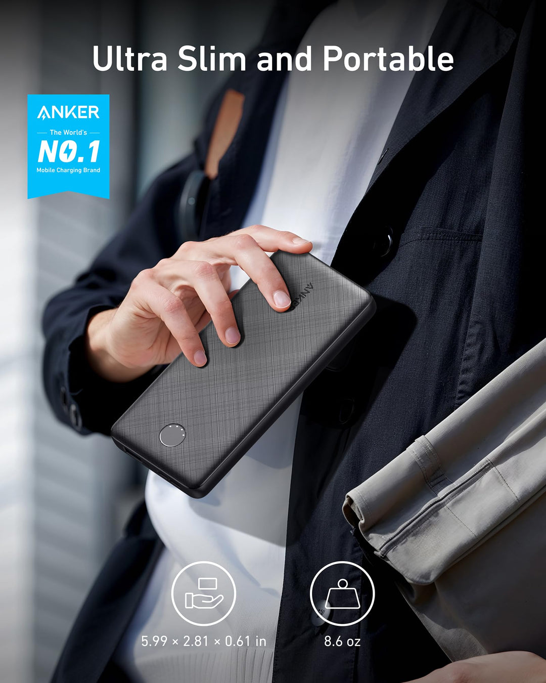 Anker PowerCore 10K – Power Bank Portátil 10 000 mAh