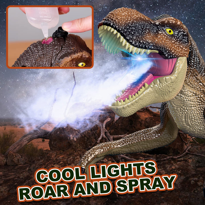 Dinosaurio Robot IQKidz T-Rex RC con Luces, Vapor y Sonido
