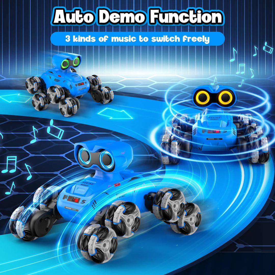 Robot Acrobatico LNNKINE 8 Ruedas Rc con Luces LED