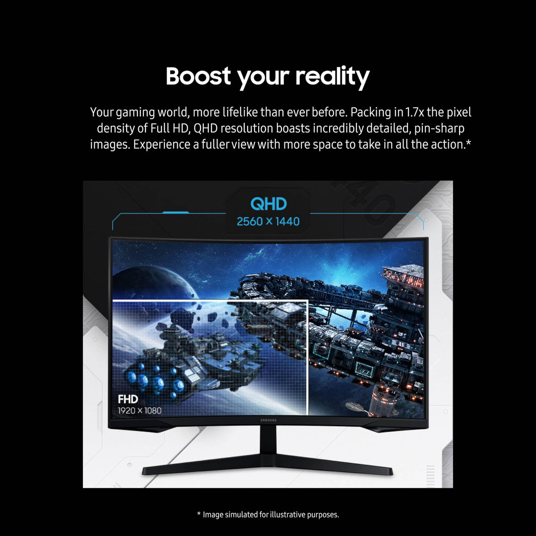 Monitor Gamer Curvo Samsung Odyssey G5 G55C 32" QHD 165Hz