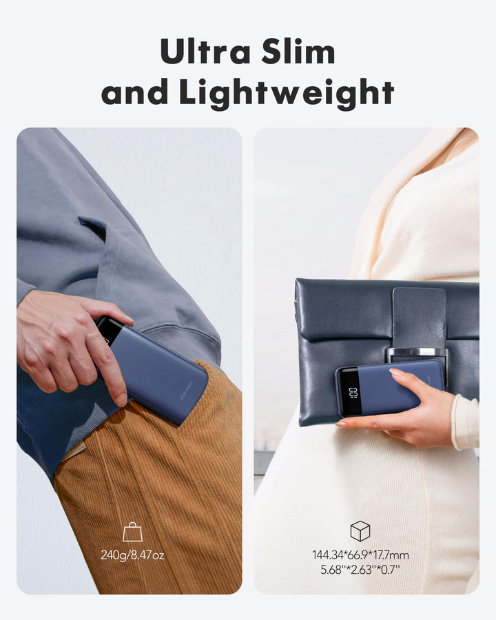 Charmast 10000mAh Power Bank con cables integrados y carga rápida 3A