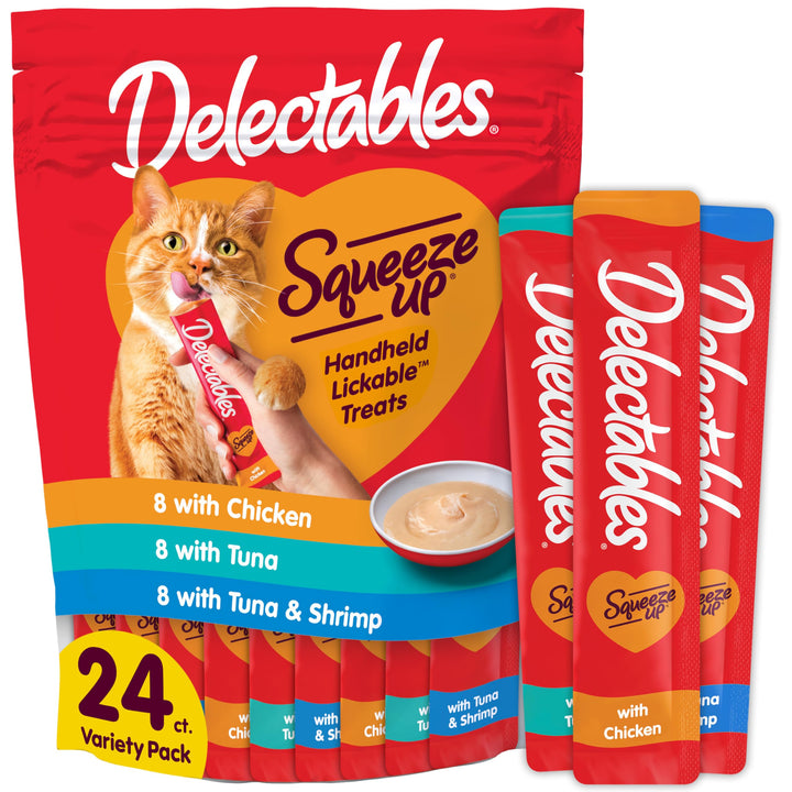Snacks cremosos Delectables Squeeze Up pollo y atun 24 uds