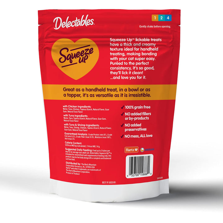 Snacks cremosos Delectables Squeeze Up pollo y atun 24 uds