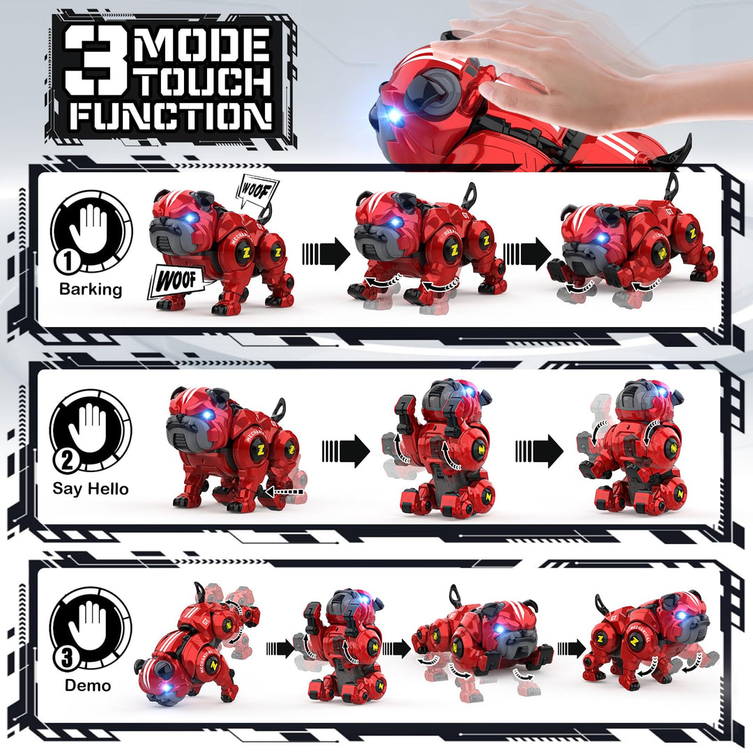 Perro Robot Lterfear Rc Programable con Luces y Musica