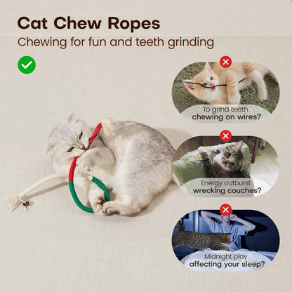 Juguete Potaroma CTR-3 Catnip Chew Ropes para Gatos