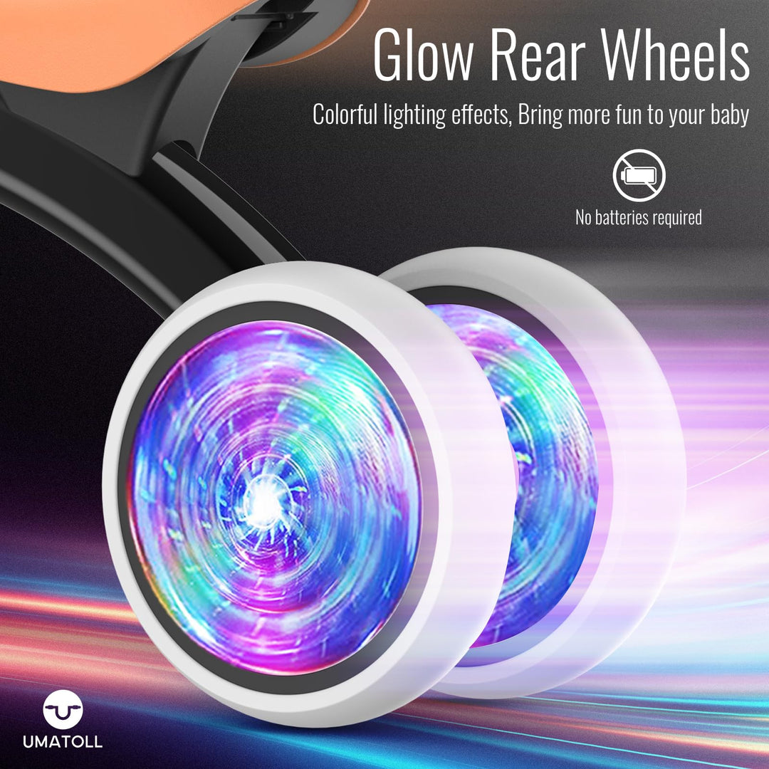 Bicicleta de equilibrio Umatoll con luces LED y asiento ajustable