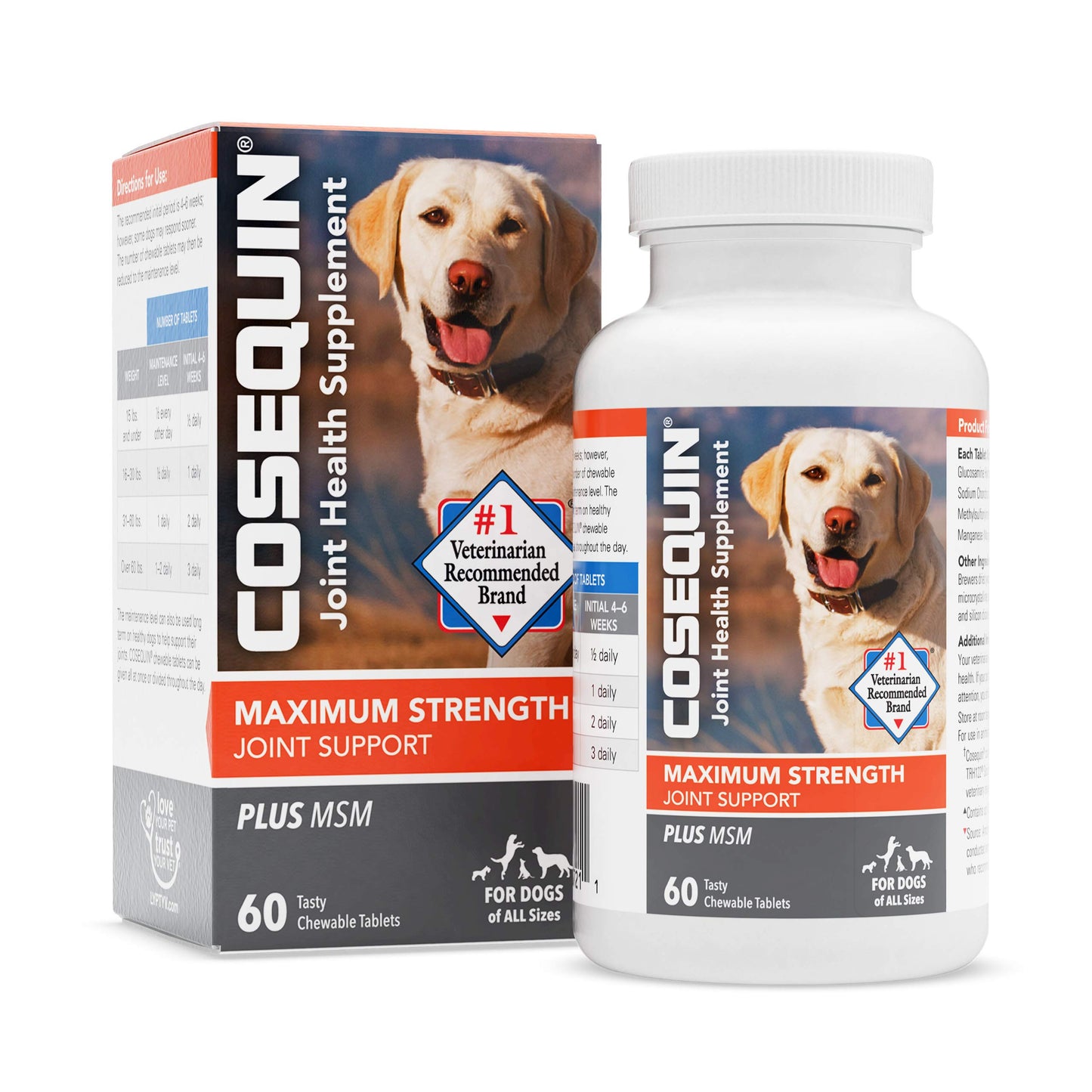 Nutramax Cosequin DS + MSM – Suplemento Articulaciones Perros (60 tab)