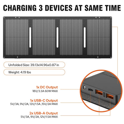ZeroKor R200 – Estación de Energía Portátil 280 Wh + Panel Solar 60 W