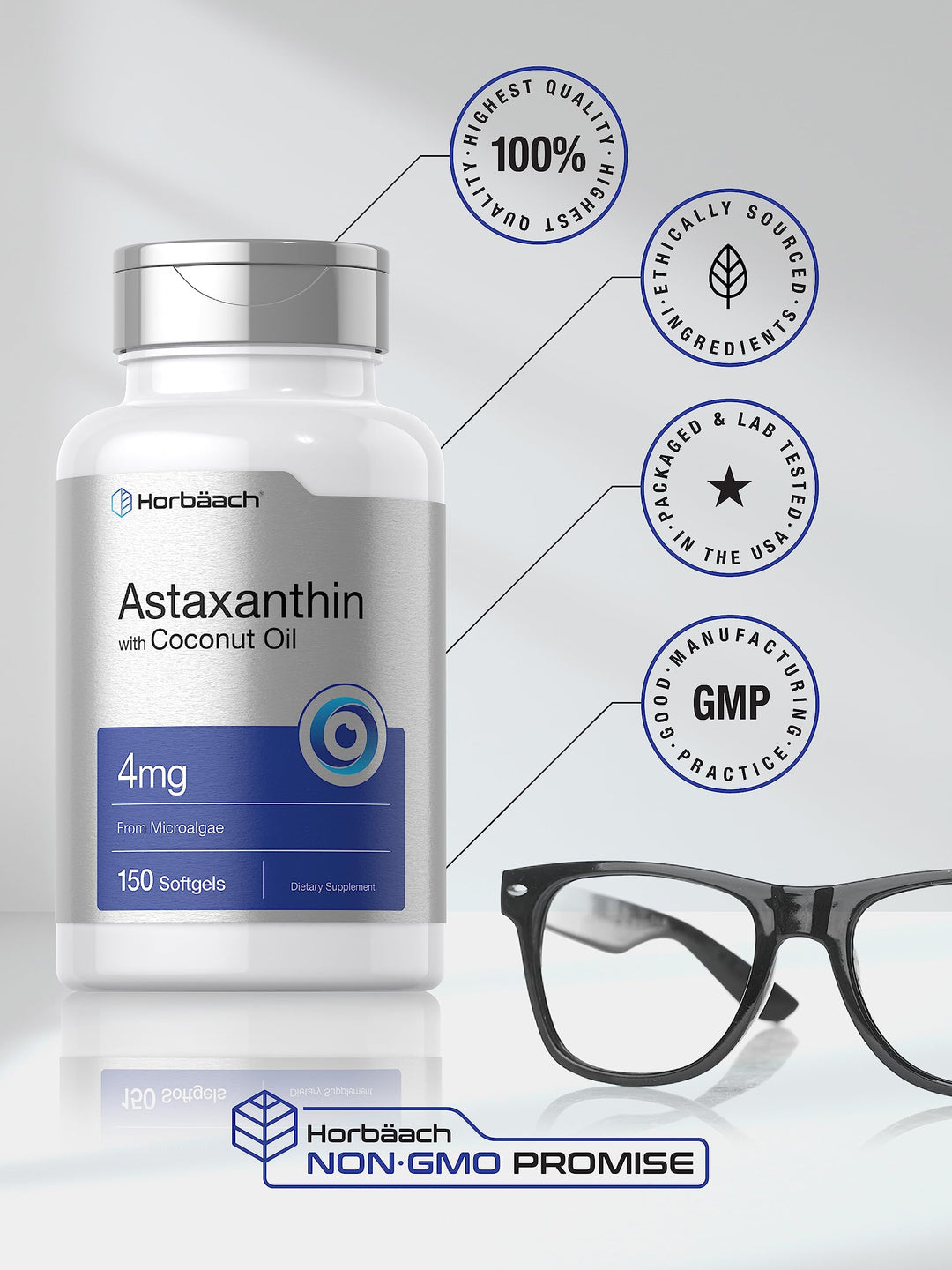 Horbaach Astaxantina 4 mg - 150 softgels