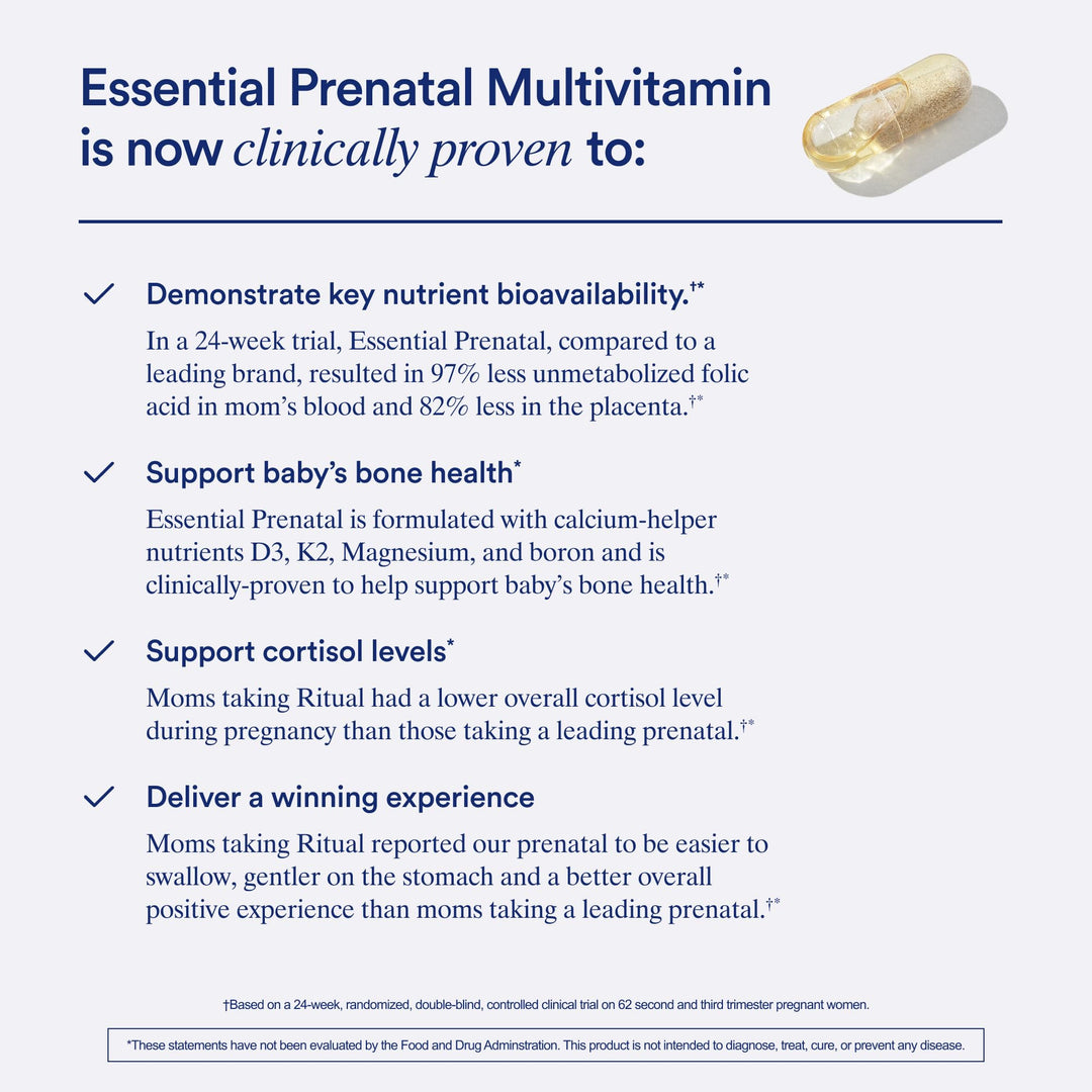 Ritual Essential Prenatal Mujeres 60 Capsulas | Folato + Colina + DHA