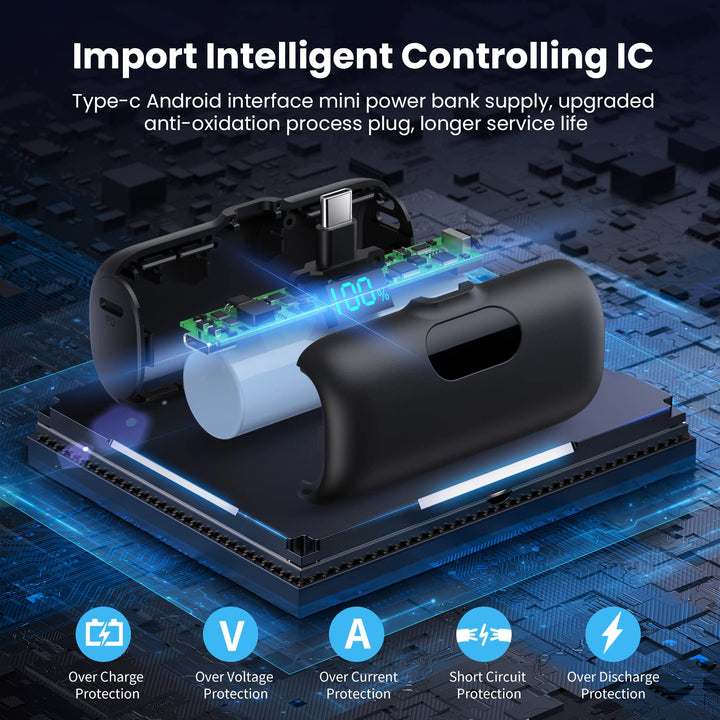 Feob Mini Power Bank 5000 mAh 15W PD con pantalla LED USB-C