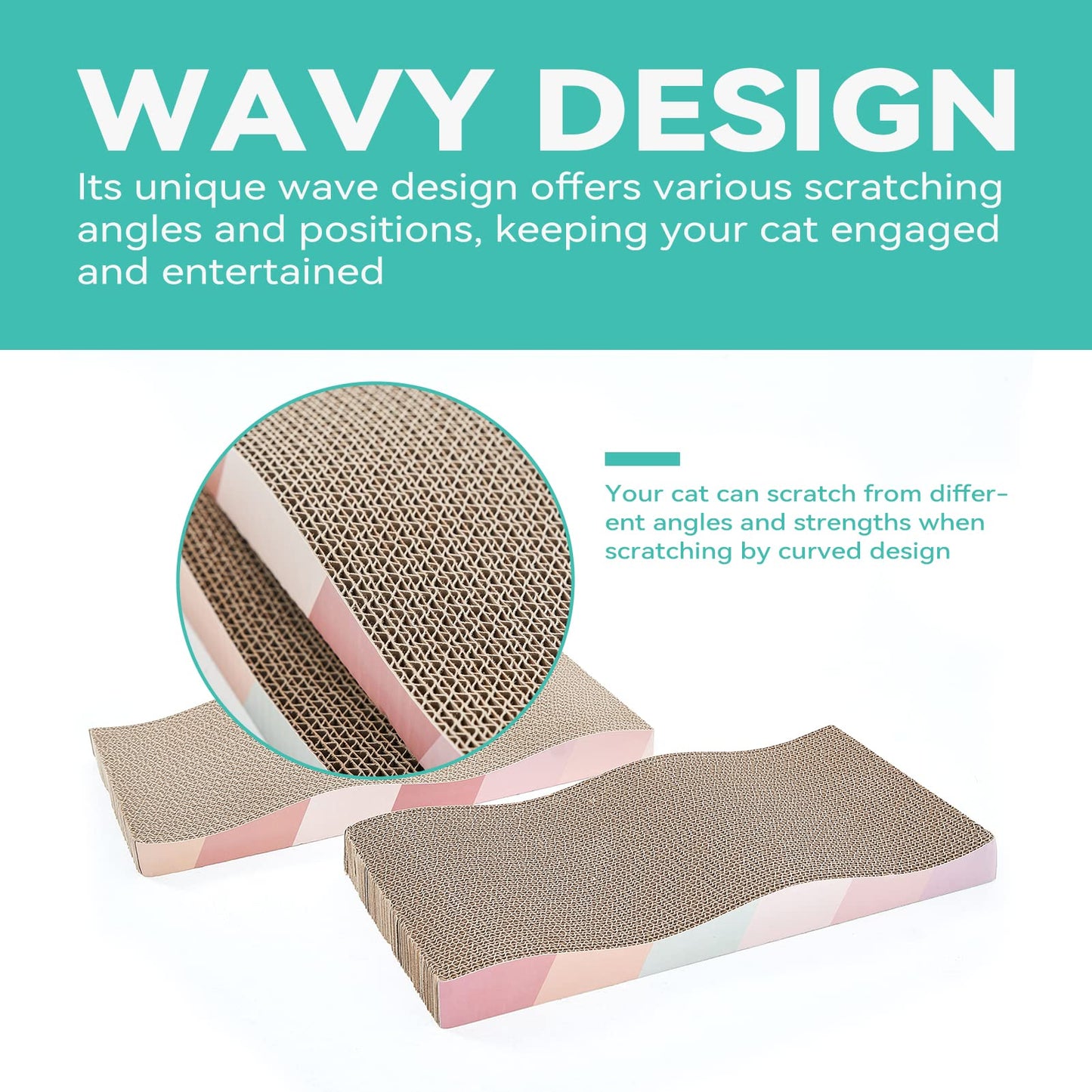 Set SIDAZON CSB-2 Rascadores Reversibles con Catnip para Gatos x2