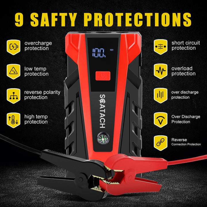 Arrancador de Bateria Scatach 011 3000A Portatil 12V