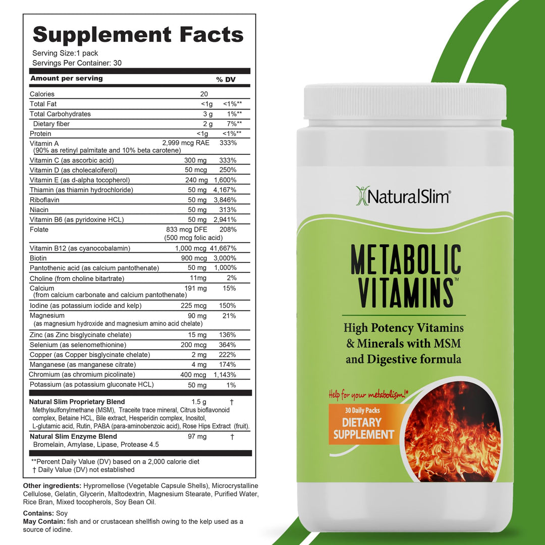 NaturalSlim Vitaminas Metabolicas - multivitaminico + minerales