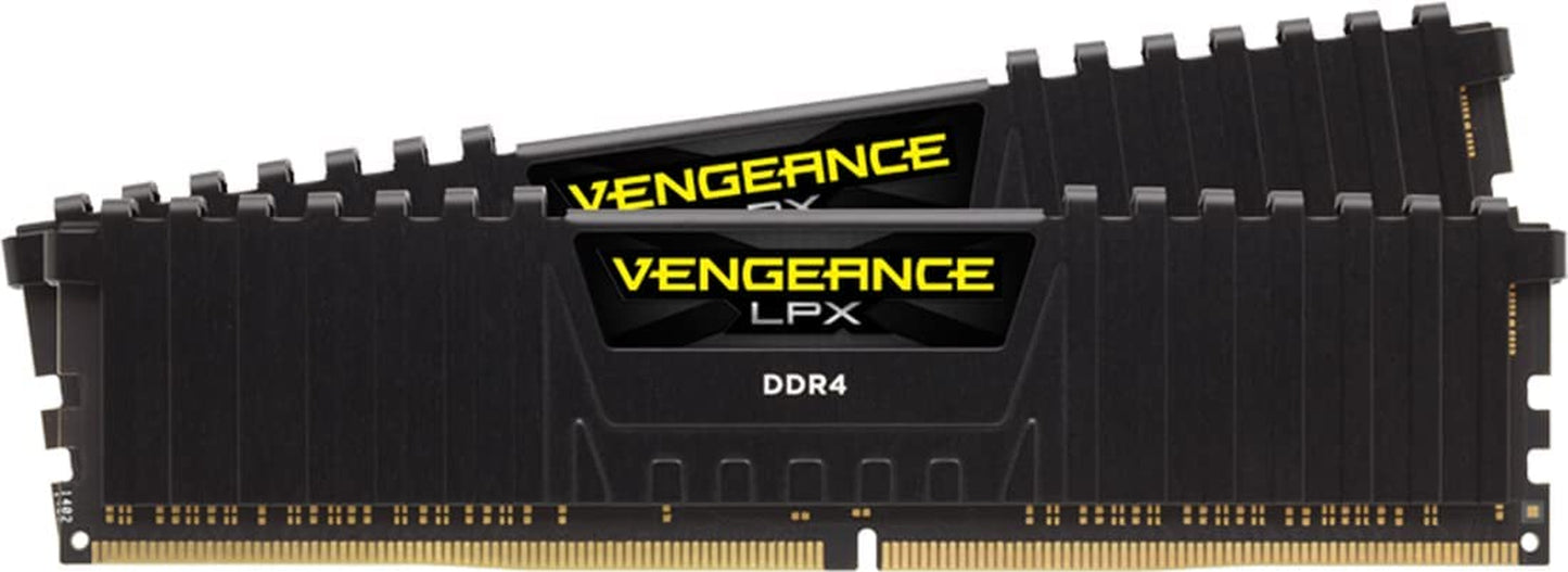 CORSAIR VENGEANCE LPX DDR4 RAM 64GB (2X32Gb) 3200Mhz CL16-20-20-38 1.35V Intel AMD Desktop Computer Memory - Black (CMK64GX4M2E3200C16)