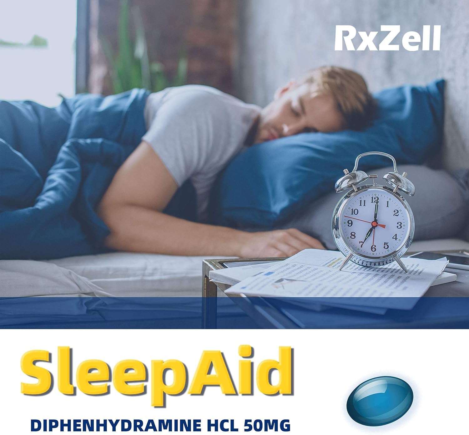 Sleep Aid, Diphenhydramine Hcl 50Mg, 220 Softgels - Fall Asleep Faster, Deeper Restful Sleeping, Non Habit-Forming