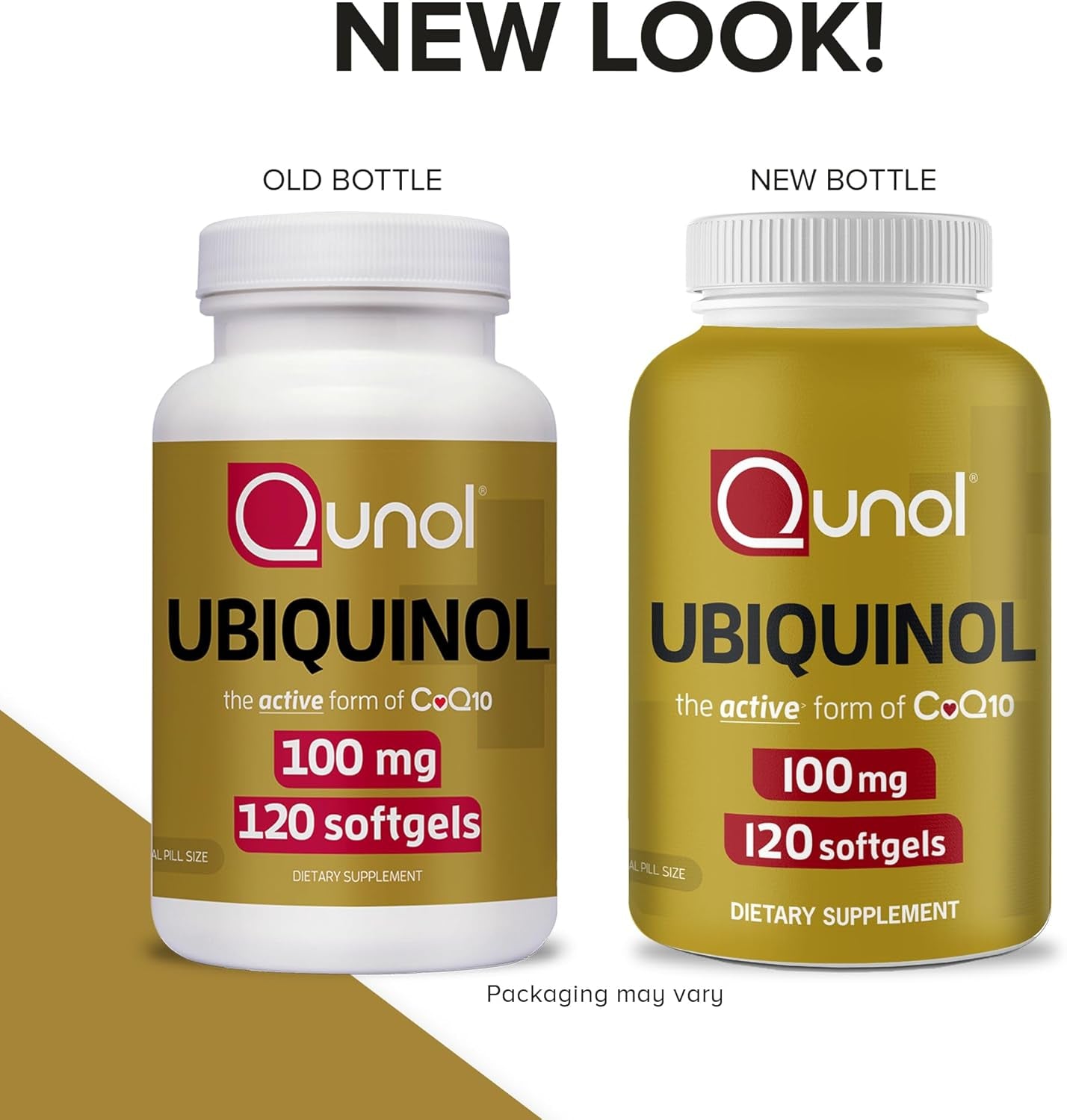 Qunol Ubiquinol Coq10 100Mg Softgels, Ubiquinol - Active Form of Coenzyme Q10, Antioxidant for Heart Health, Healthy Blood Pressure Levels, Beneficial to Statin Users, 120 Count