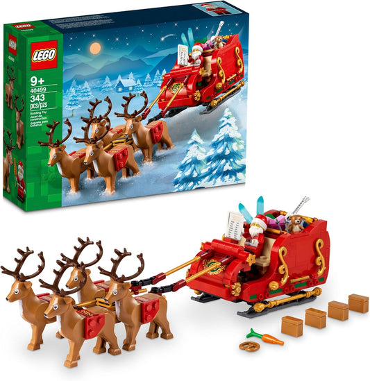 LEGO Santa'S Sleigh - Building Toys for Kids, Boys & Girls, Ages 9+ - Indoor Christmas Decorations for Home W/Santa Claus Figurine & Reindeer - Gifts for Boys & Girls - 40499