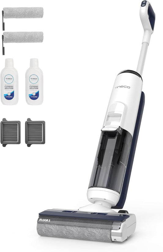 Tineco Ifloor 5 Breeze Complete Wet Dry Vacuum Cordless Floor Washer, One-Step Cleaning for Hard Floors, Edge Clean, Auto Self-Cleaning, Lightweight & Cordless Design