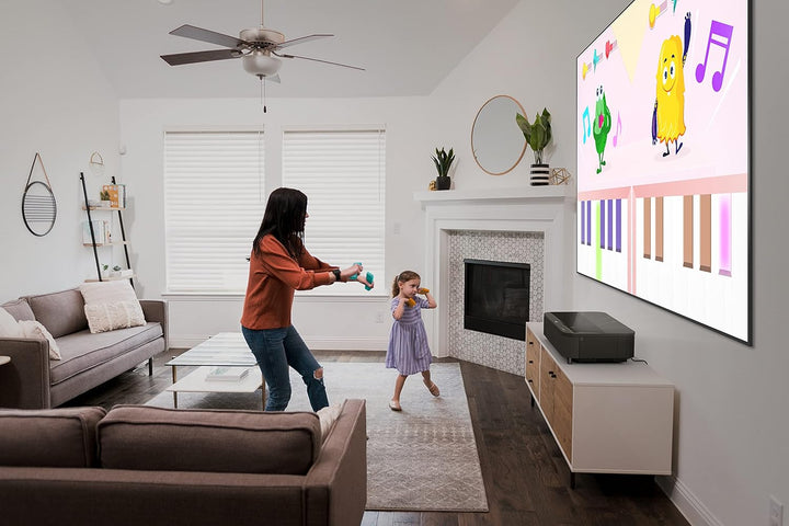 Epson Epiqvision Ultra LS800 Ultra Short Throw 3-Chip 3LCD Smart Streaming Laser Projector, 4,000 Lumens, 4K PRO-UHD, HDR, 150", Android TV, 2.1Ch Yamaha Built-In Speakers - Black