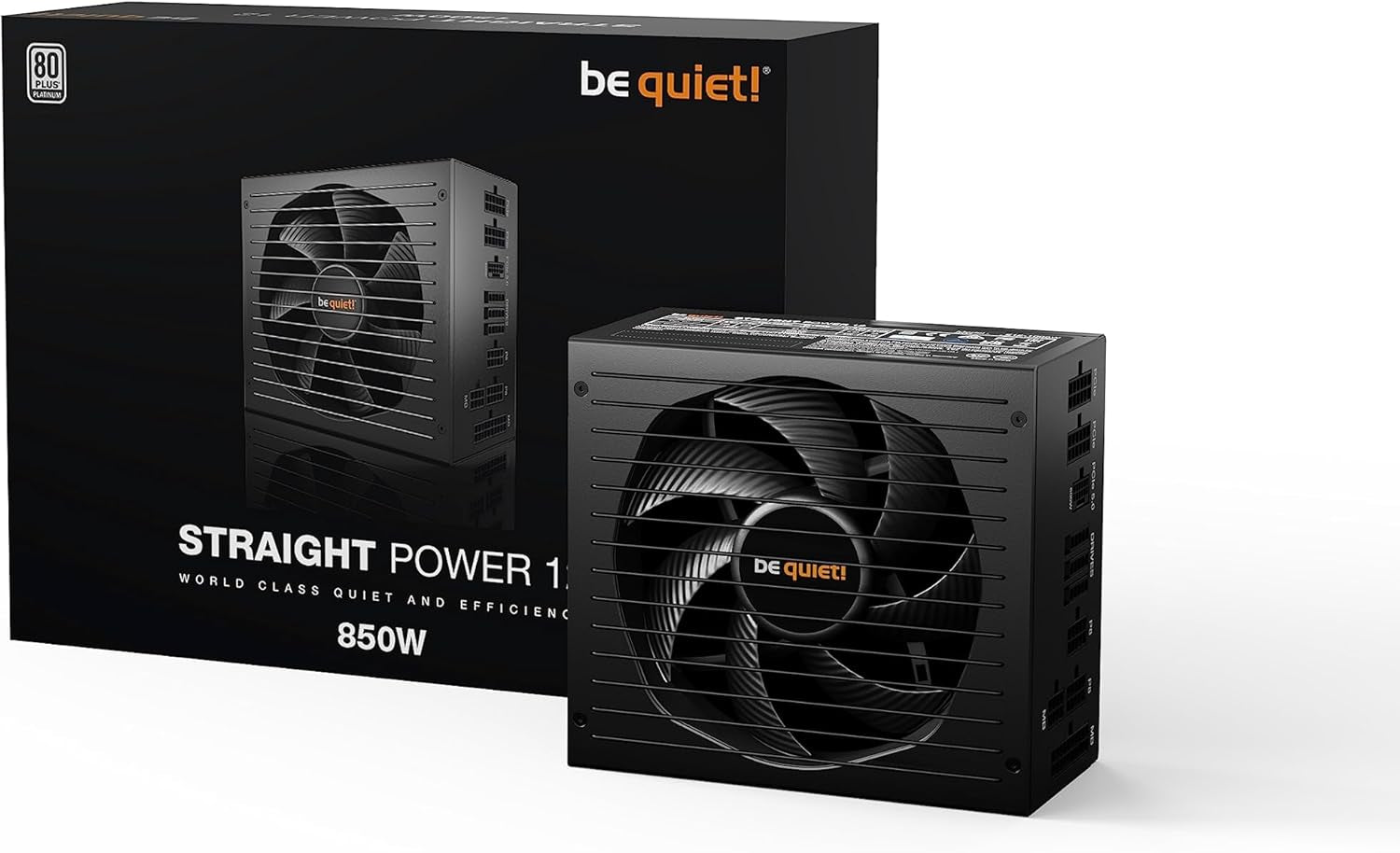 Be Quiet! BN516 Straight Power 12-1000W 80 plus Platinum, ATX 3.0, Modular Power Supply, for Pcie 5.0 Gpus and Gpus with 6+2 Pin Connectors, Silent 135Mm Be Quiet! Fan - BN516