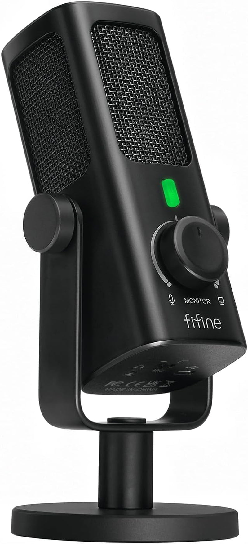 FIFINE Usb-Podcast-Condenser-Microphone for Studio-Recording/Computer-Streaming, Desktop-Metal-Mic for Youtube Music Vocal Creation, with Monitor-Mix Volume-Control, Low-Cut Switch (PROFILE3)
