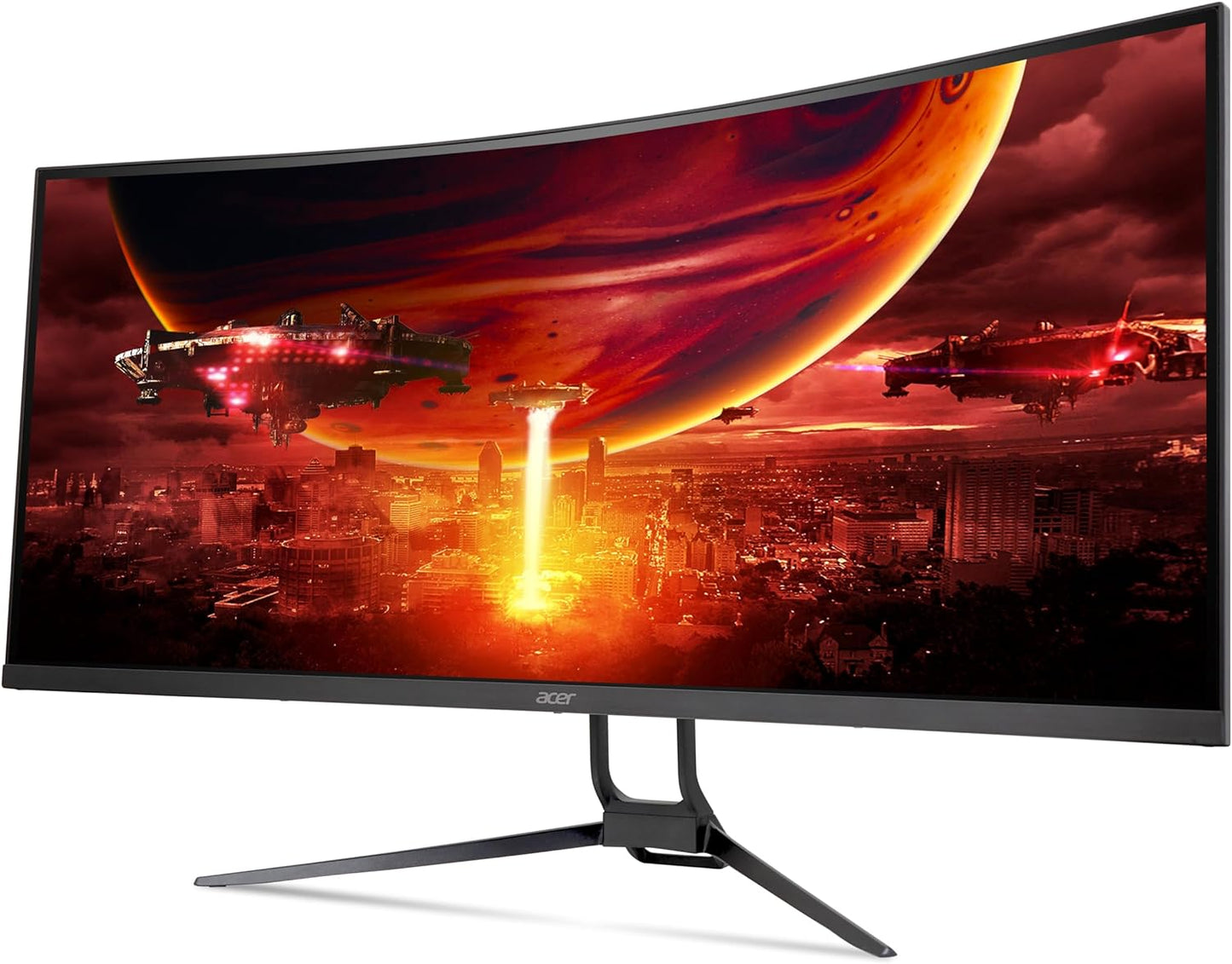 Acer Nitro 34" UWQHD 3440 X 1440 1000R Curved PC Gaming Monitor | Adaptive-Sync Support (Freesync Compatible) | 100Hz Refresh | 1Ms VRB | Adobergb 90% | 2 X DP 1.2 & 2 X HDMI 2.0 | EDA343CUR Hbmiippx