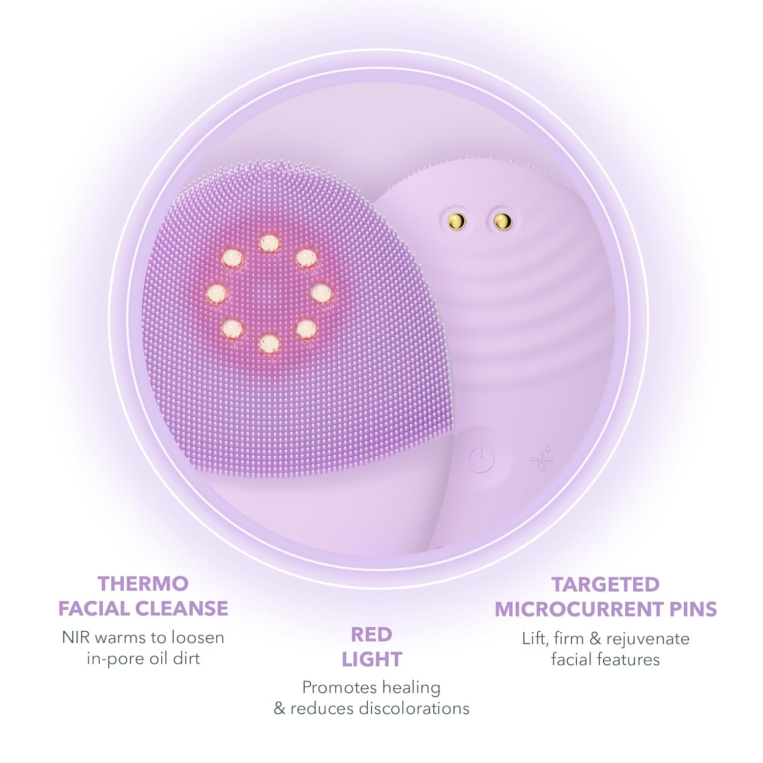 FOREO Luna 4 plus Facial Cleansing Brush | near Infrared Light Therapy + LED Red Light Therapy Deep Thermo Cleansing Facial | anti Aging Microcurrent Facial Device | Normal Skin