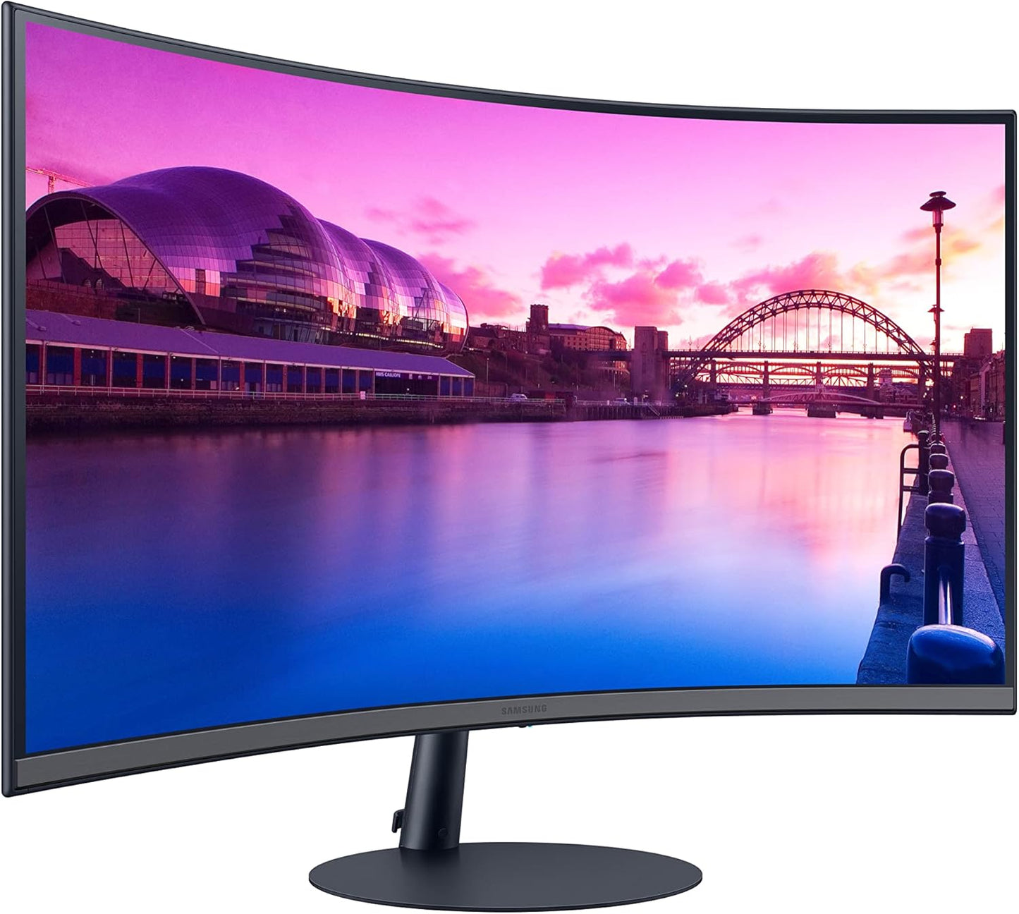 SAMSUNG 32-Inch S39C Series FHD Curved Gaming Monitor, 75Hz, AMD Freesync, Game Mode, Advanced Eye Comfort, Frameless Display, Built in Speakers, Slim Metal Stand, LS32C392EANXGO, 2023, Black