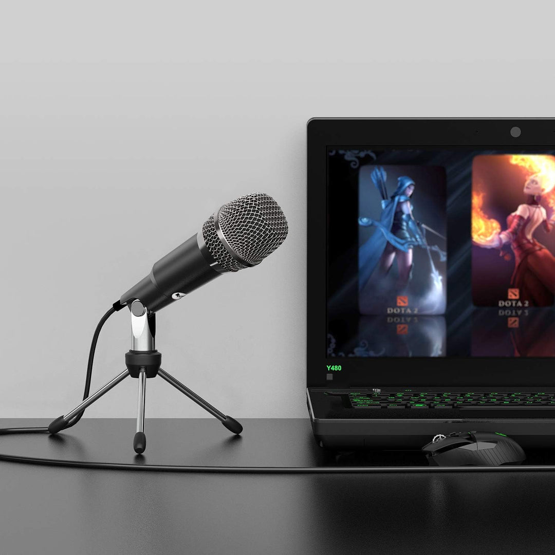 FIFINE USB Microphone, Plug and Play Home Studio USB Condenser Microphone for Skype, Recordings for Youtube, Google Voice Search, Games, for Windows and Mac-K668