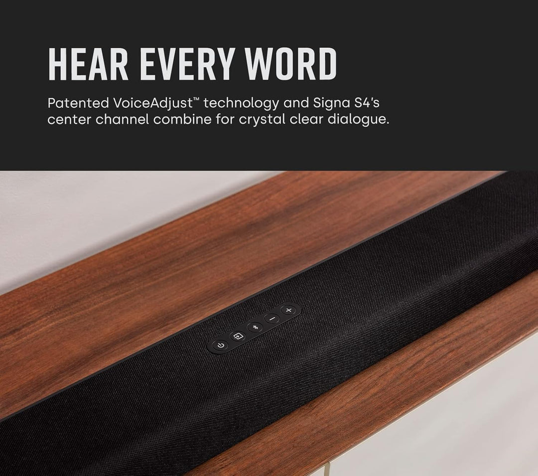 Polk Audio Signa S4 Sound Bar with Wireless Subwoofer - Dolby Atmos 3D Audio, Exclusive Voiceadjust & Bassadjust Technology, HDMI Earc, Works with 8K, 4K & HD Tvs, Bluetooth, Wireless Streaming