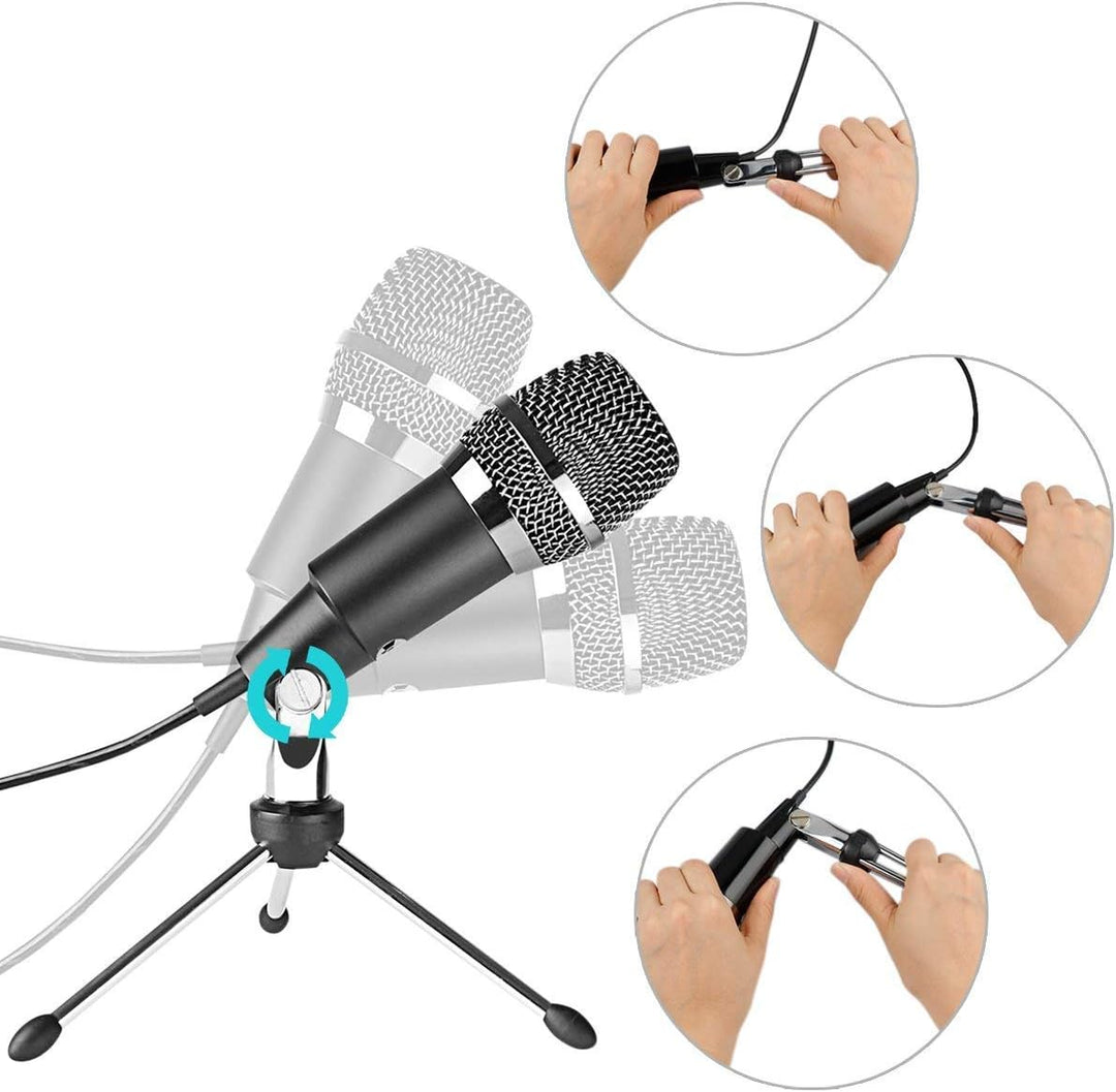 FIFINE USB Microphone, Plug and Play Home Studio USB Condenser Microphone for Skype, Recordings for Youtube, Google Voice Search, Games, for Windows and Mac-K668