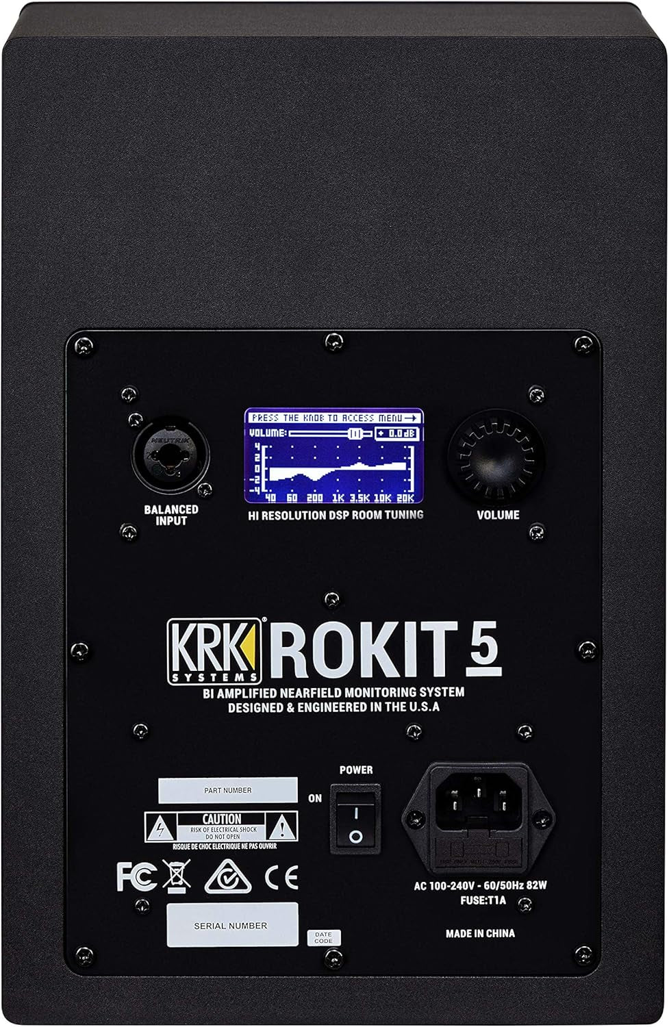 KRK RP5 Rokit 5 G4 Professional Bi-Amp 5" Powered Studio Monitor Pair, Black