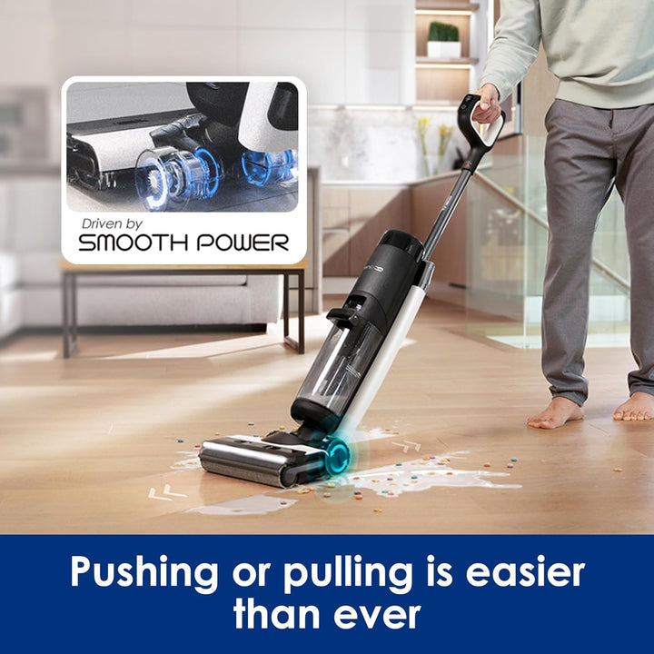 Tineco FLOOR ONE S7 Flashdry Smart Cordless Wet Dry Vacuum Cleaner, Long Runtime, Great for Sticky Messes, Self-Cleaning, 158℉Hot Air Flashdrying, Dual-Sided Edge Cleaning, Extended Battery Lifespan