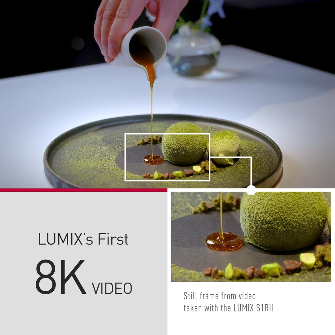 Panasonic LUMIX S1RII Full Frame Mirrorless Digital Camera, Hybrid Model Featuring a 44.3MP Full-Frame Sensor and Lumix'S First-Ever 8K Video Recording - DC-S1RM2