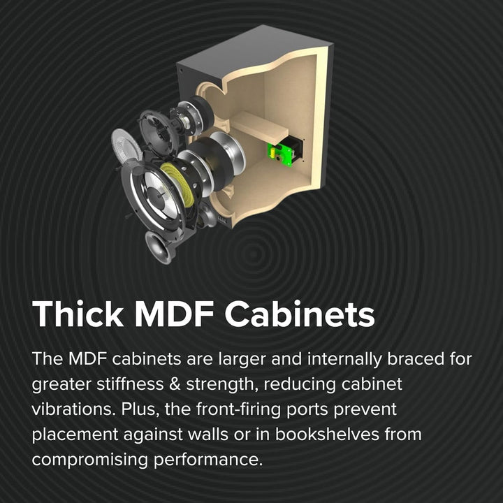 ELAC Debut 2.0 B6.2 Bookshelf Speakers, Black (Pair) - 1” Cloth Dome Tweeter & 6.5” Aramid Fiber Woofer - 2-Way Bass Reflex - up to 35,000 Hz Response