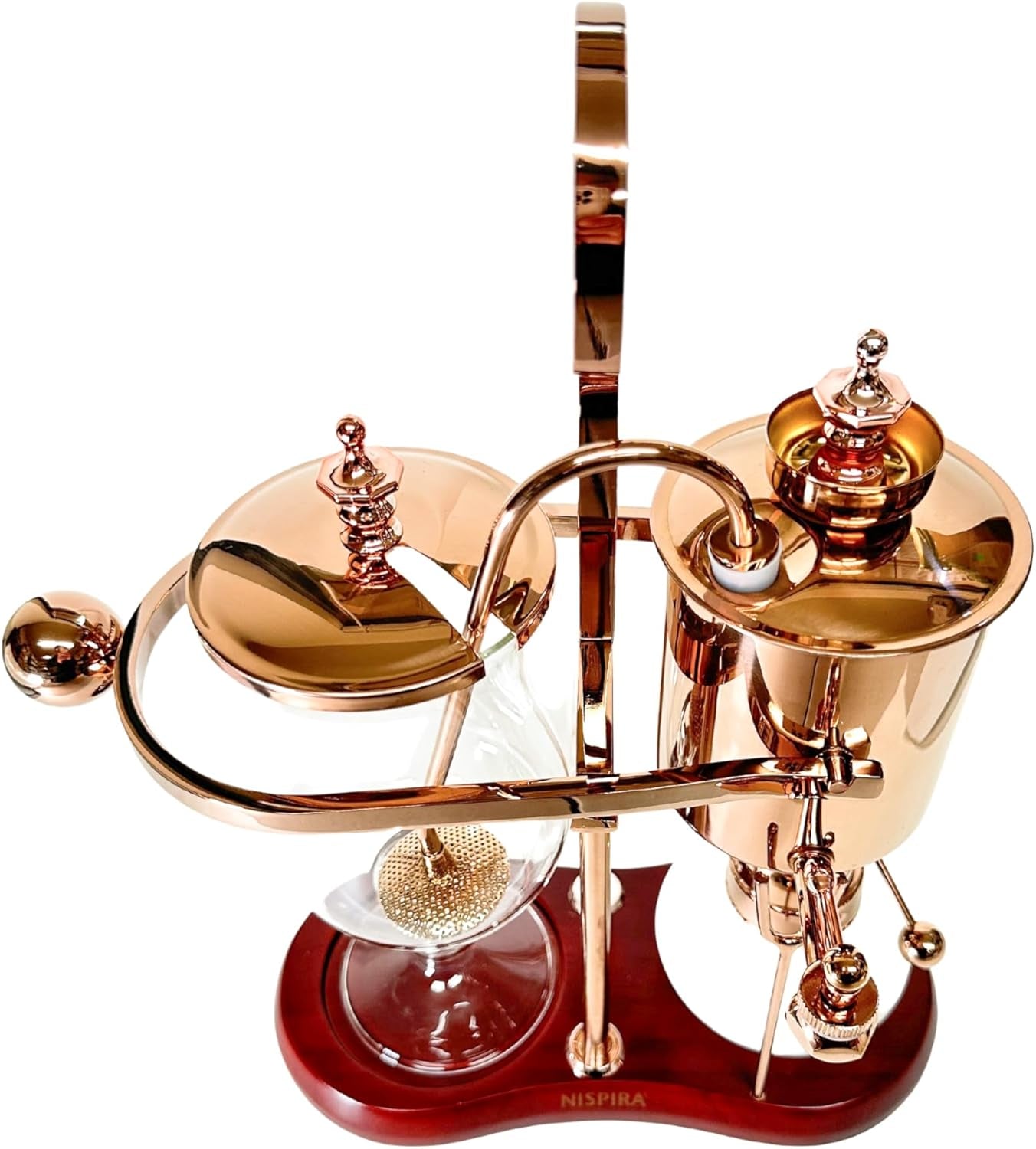 Nispira Belgium Royal Family Balance Syphon Unique Gravity Vintage Coffee Maker Vacuum Brewing System Copper 500 Ml