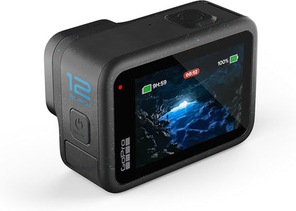 Gopro HERO12 Black - Waterproof Action Camera with 5.3K60 Ultra HD Video, 27MP Photos, HDR, 1/1.9" Image Sensor, Live Streaming, Webcam, Stabilization