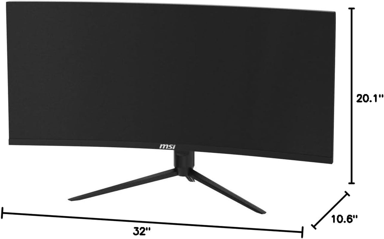 MSI Optix MAG342CQR 1500R Curvature 21:9 Aspect Ratio Narrow Bezel 1Ms 3440 X 1440 (UWQHD) 144Hz Refresh Rate Tilt/Swivel/Height/Pivot Adjustment 34" AMD Freesync Gaming Curved Monitor, Black