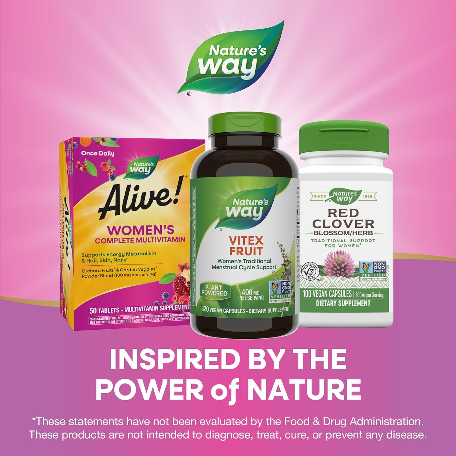 Nature'S Way Vitex Fruit, Traditional Menstrual Cycle Support*, Traditional Women'S Health Support*, Chasteberry, Vegan, 320 Capsules (Packaging May Vary)