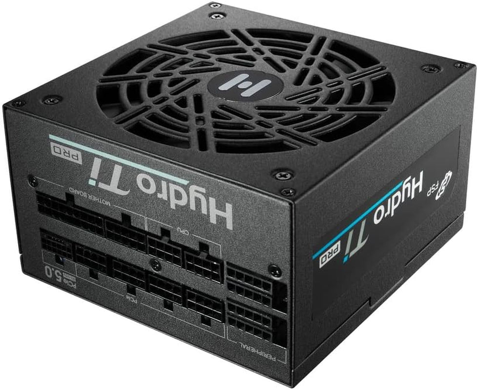 FSP Hydro Ti PRO 1000W Computer Power Supply 80 plus Titanium Full Modular PSU ATX 3.0 Pcie GEN5,12V-(2X6) Cable Super Quite PSU and Eco-Friendly Fan 10 Years Warranty (HTI-1000M-GEN5)