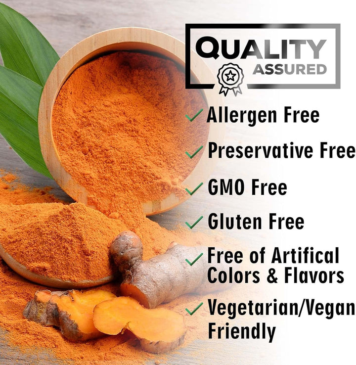 Turmeric Curcumin Supplement with Bioperine 95% Curcuminoids 2600Mg with Black Pepper for Best Absorption, Bottled in USA, Best Natural Vegan Joint Support, Nature'S Non-Gmo Tumeric - 240 Capsules
