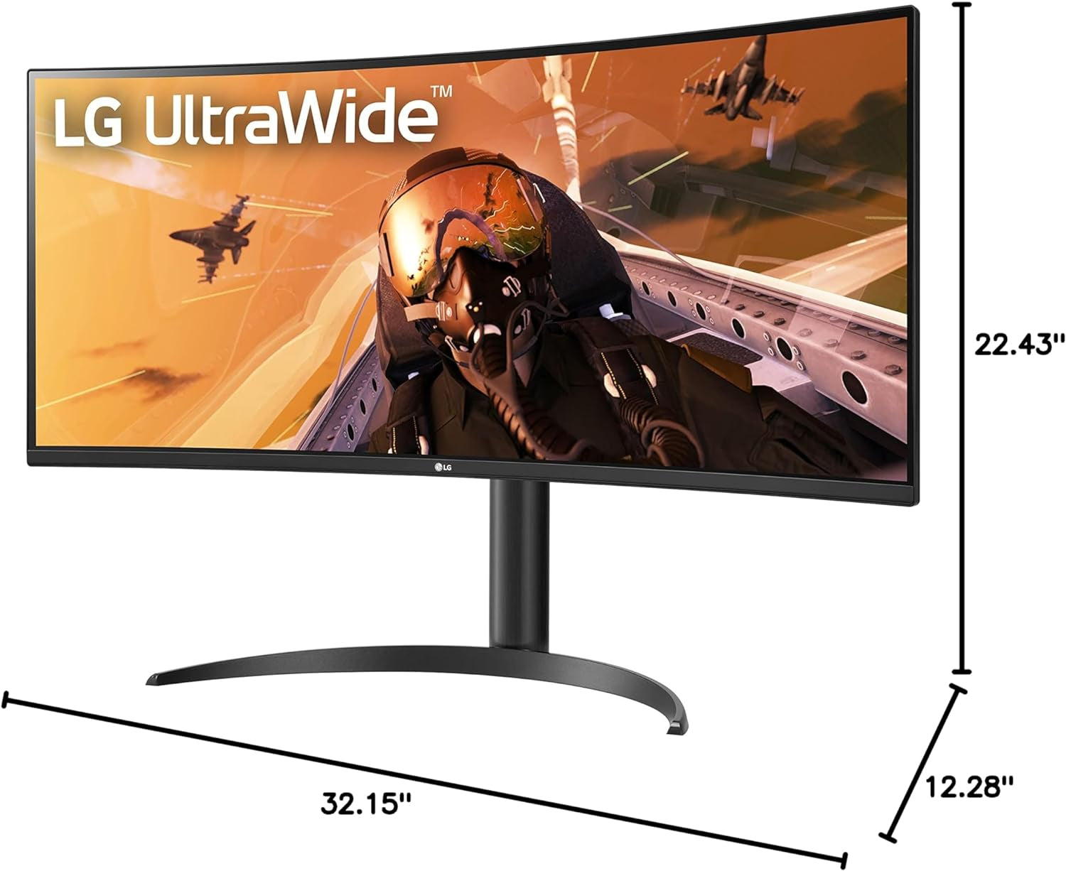 LG Ultrawide QHD 34-Inch Curved Computer Monitor 34WQ73A-B, IPS with HDR 10 Compatibility, Built-In-Kvm, and USB Type-C, Black